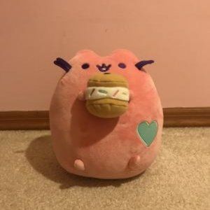 ♡ Pink Pusheen holding cookie ice cream sandwich plush ♡